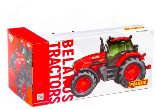 Tractor Excavator Belarus cu incarcator, rosu, Polesie