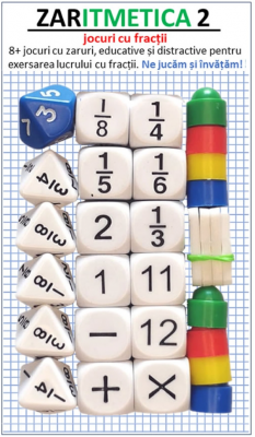 Joc educativ cu zaruri, Zaritmetica 2, fractii