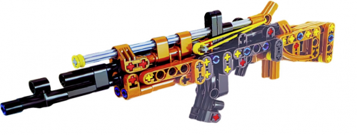 Joc cuburi pentru constructii, mitraliera de jucarie