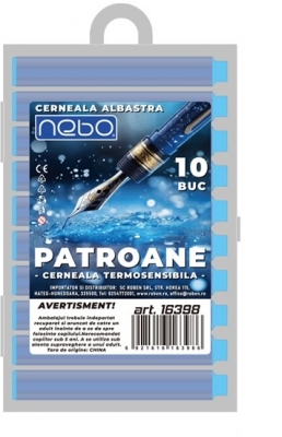 Patroane cerneala termosensibila, albastru, 10 buc/set