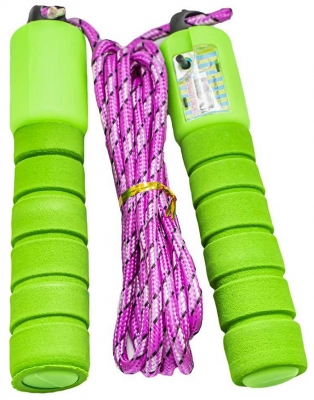 Coarda pentru sarit, maner din plastic, diverse culori, cu contor