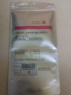Developer Magenta D0239670 240K Original Ricoh Aficio Mp C2800