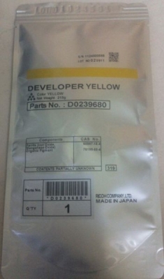 Developer Yellow D0239680 240K Original Ricoh Aficio Mp C2800