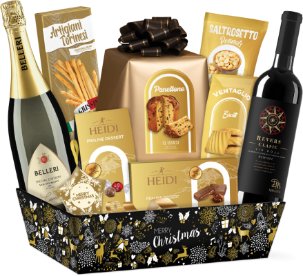 Cos cadou Golden Christmas