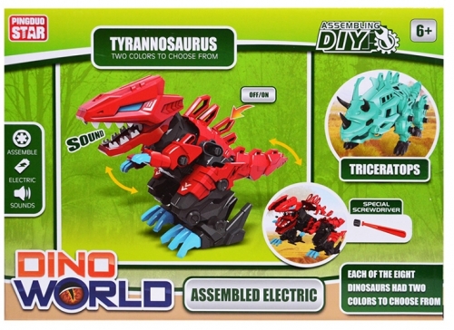 Cuburi constructii Robozaur cu baterii, model T-Rex