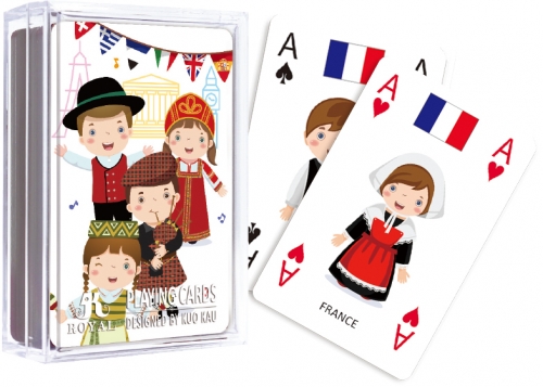 Carti de joc Royal, din plastic, educative, 3 in 1, Invata despre Tarile Europei As Toys