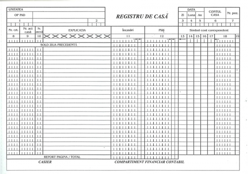 Registru de casa 1 orizontal 100 file