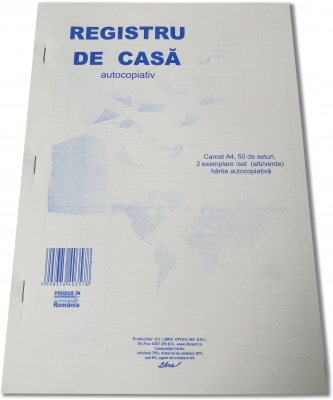 Registru de casa A4, C50, 2 exemplare
