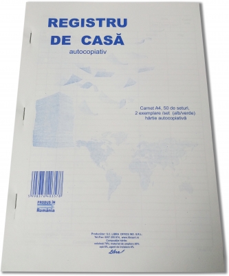 Registru de casa A4, C50, 2 exemplare 