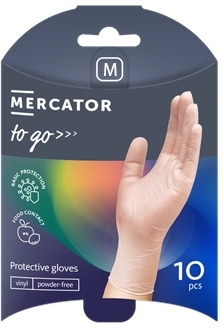 Manusi vinil nepudrate, transparente, marimea M, 10 buc/set, Mercator