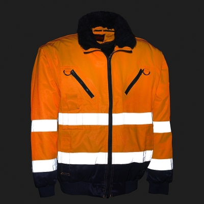 Geaca pilot 3 in 1 , reflectorizanta, portocaliu, Discover Rock Safety 