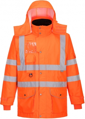 Jacheta respirabila Hi-Vis 7-in-1, portocaliu, regular, Traffic, Portwest