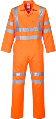 Combinezon Hi-Vis Poli-bumbac, portocaliu, Tall, Portwest