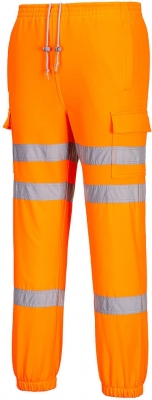 Pantaloni Jogger Hi-Vis, cu trei benzi, portocaliu, regular, Portwest