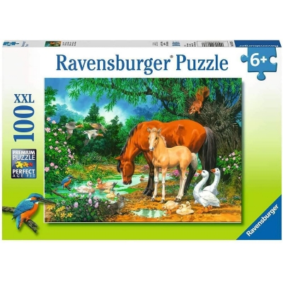 Puzzle Animale La Iaz, 100 Piese Ravensburger