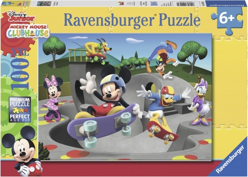 Puzzle Mickey Cu Skateboard, 100 Piese Ravensburger