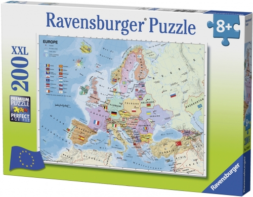 Puzzle Harta Europei, 200 Piese Ravensburger
