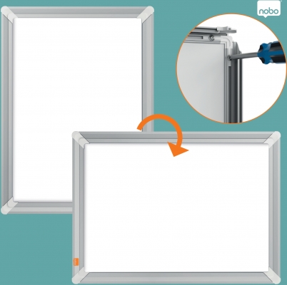 Rama pentru perete NOBO Premium Plus, aluminiu, cu click, A3, gri