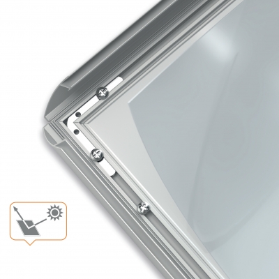 Rama pentru perete NOBO, aluminiu, cu click, A3, gri