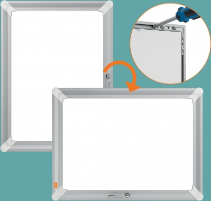 Rama pentru perete NOBO Premium Plus, aluminiu, cu cheie, A3, gri