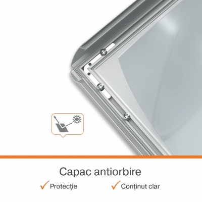 Rama pentru perete NOBO, aluminiu, cu click, A4, gri