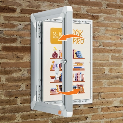Rama pentru perete NOBO Premium Plus, aluminiu, cu cheie, A4, gri