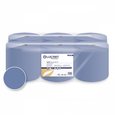 Rola prosop, easy blue 19 cf, 6 buc, 565 foi/rola, Lucart