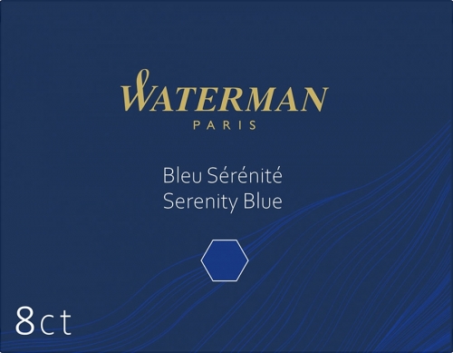 Rezerva stilou albastru lavabil 8 buc/set Standard Serenity Waterman