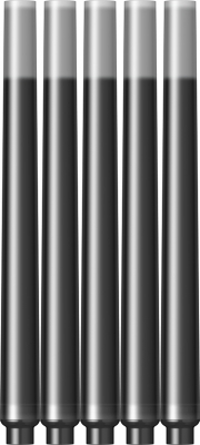 Cartus standard lavabil, culoare negru, 5 buc/set, Quink Parker