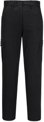 Pantaloni cargo stretch Portwest pentru femei, negru