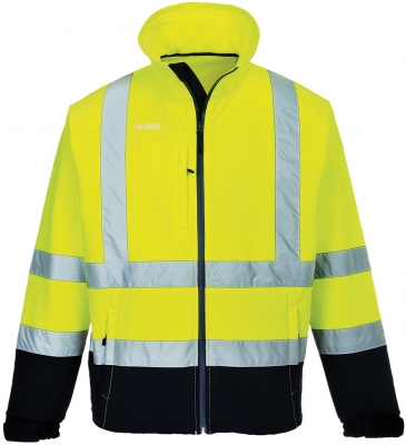 Jacheta Hi-Vis softshell (3L), galben/navy, regular, Two Tone, Portwest