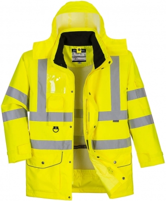 Jacheta Hi-Vis 7-in-1, galben, regular, Traffic, Portwest