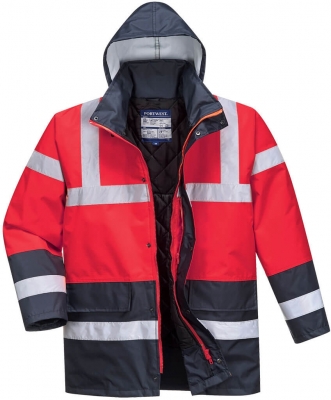 Jacheta Hi-Vis Traffic Contrast, Rosu/Navy, Portwest 