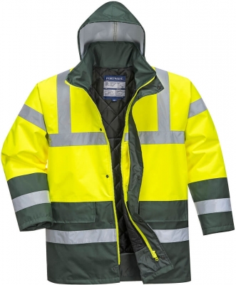 Jacheta Hi-Vis Traffic Contrast, Galben/Verde, Portwest 