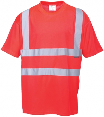 Tricou Hi-Vis, rosu, regular, Portwest