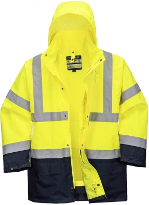 Jacheta Hi-Vis Essential 5-in-1 Two Tone, Galben/Navy, Portwest 