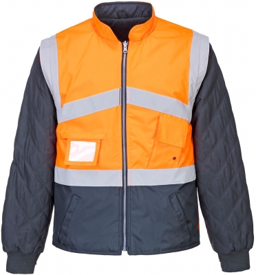 Jacheta respirabila Hi-Vis 2-in-1, reversibla, portocaliu/navy, regular, Portwest