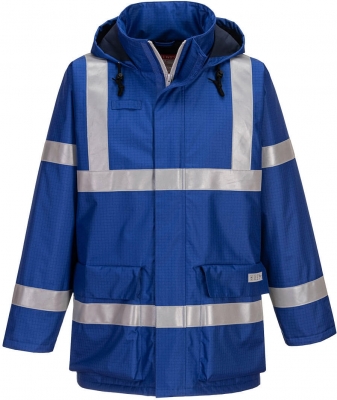Jacheta Bizflame Rain antistatica FR, albastru royal, regular, Portwest