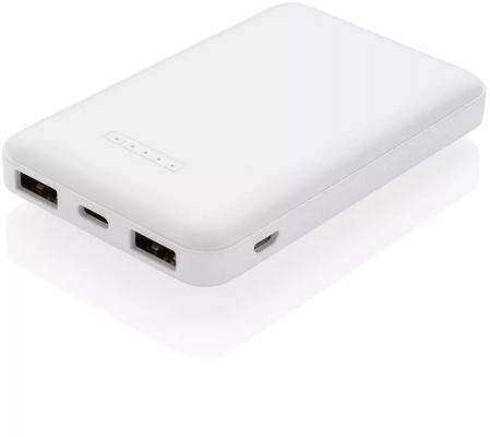 Power bank cu incarcare wireless 5000 MAh alb
