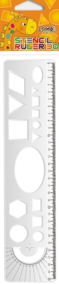 Rigla 30 cm cu sablon forme geometrice S-Cool