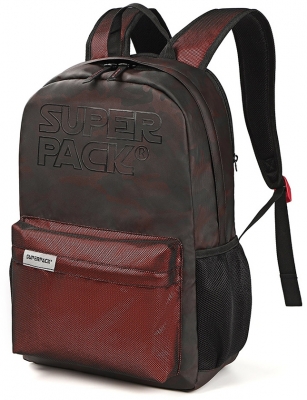 Ghiozdan camuflaj caramiziu 43 cm Superpack S-Cool