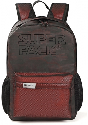 Ghiozdan camuflaj caramiziu 43 cm Superpack S-Cool