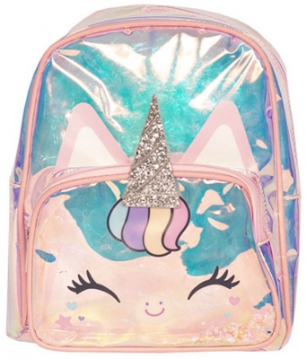 Ghiozdan gradinita transparent Unicorn S-Cool 