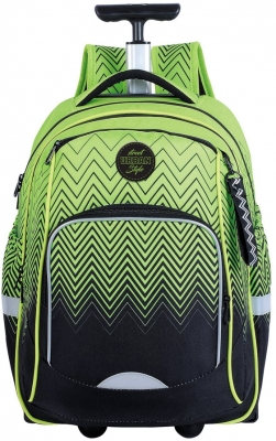 Ghiozdan trolley premium, S-Cool, compartiment laptop, 34x20x49 cm 
