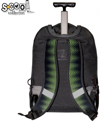 Ghiozdan trolley premium, S-Cool, compartiment laptop, 34x20x49 cm 