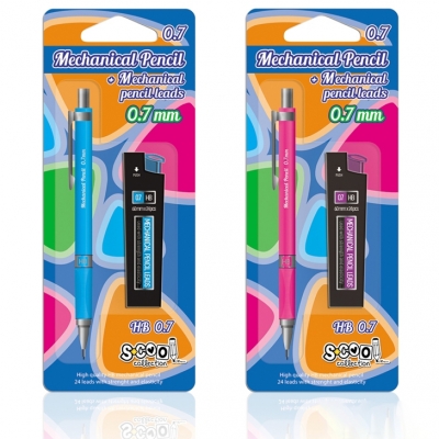 Creion mecanic + mine, 0.7 mm, diverse modele, 1 buc/blister S-Cool
