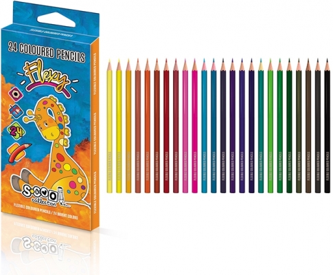 Creioane colorate flexibile Flexy 24 culori/set S-Cool