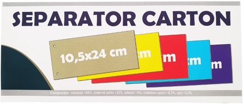 Separator C7 carton 160 gr, portocaliu, 100 buc/set