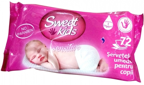 Sweet Home Servetele umede Sensitive pentru copii 72 bucati SH-6792
