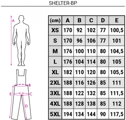 Pantaloni cu pieptar, negru / gri / galben, Shelter, Rock Safety